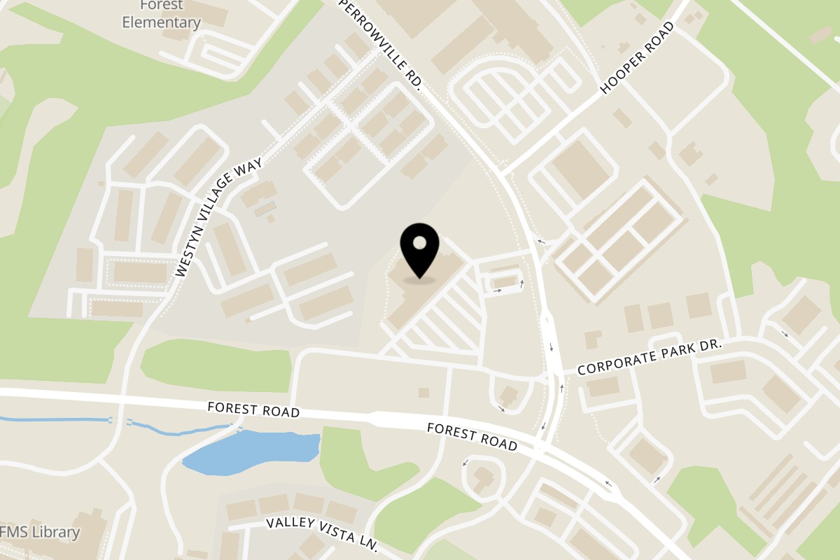 Map showing the location of Lori's Italian Grill & Pizzeria on 1208 Perrowville Rd in Forest
